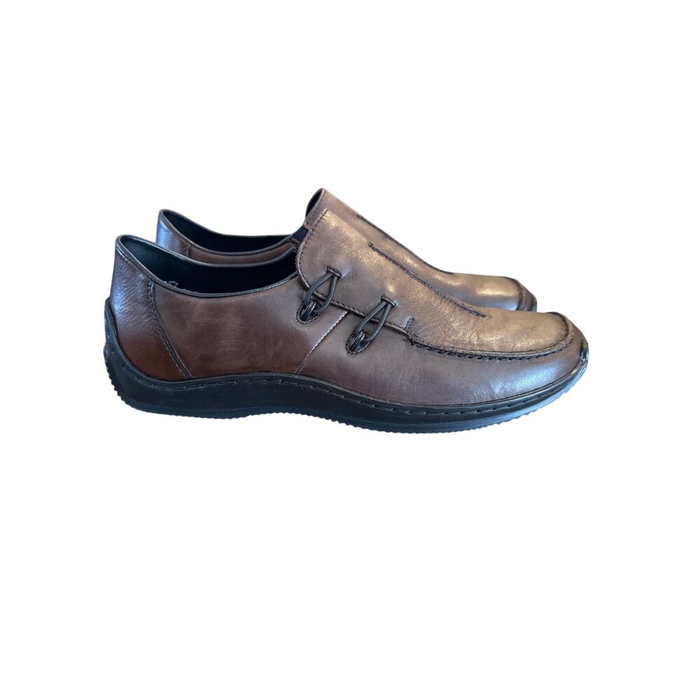 Womens Rieker Brown Driving Slip On Shoe. Size 40 ( 9.5 )